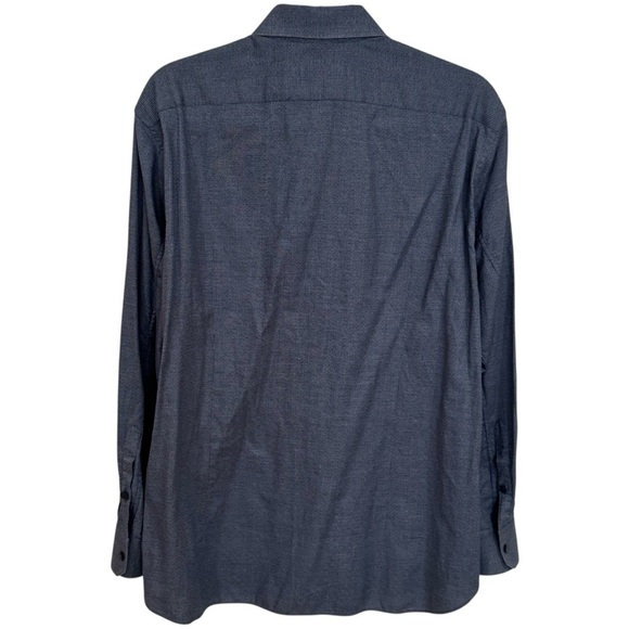 John Varvatos USA Slim Fit Blue Micro Dot Long Sleeve Button up Size M/L - Picture 9 of 14